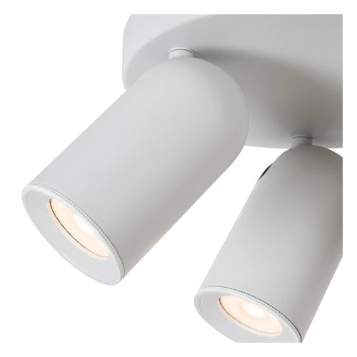 Lucide PUNCH - Foco de techo - Ø 21 cm - 3xGU10 - Blanco - detalle 1
